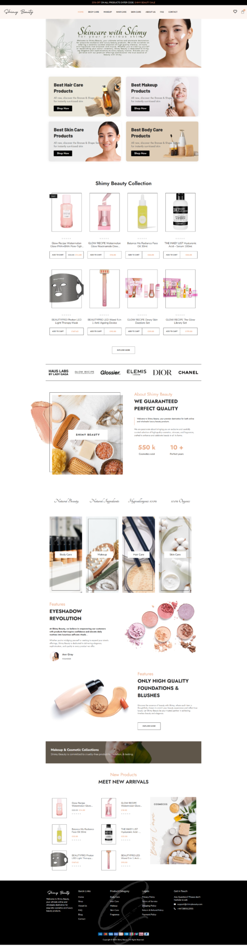 Shimy Beauty eCommerce Website Design of Abu Sayed