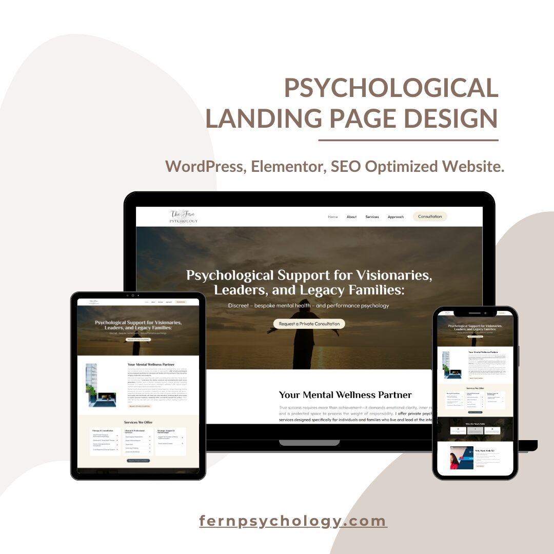 Psychological Landing Page Design Website