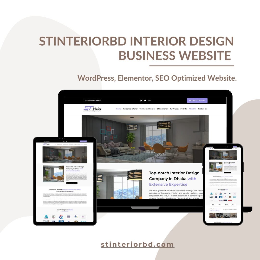 stinteriorbd Interior Design Business Website Developed By – Abu Sayed