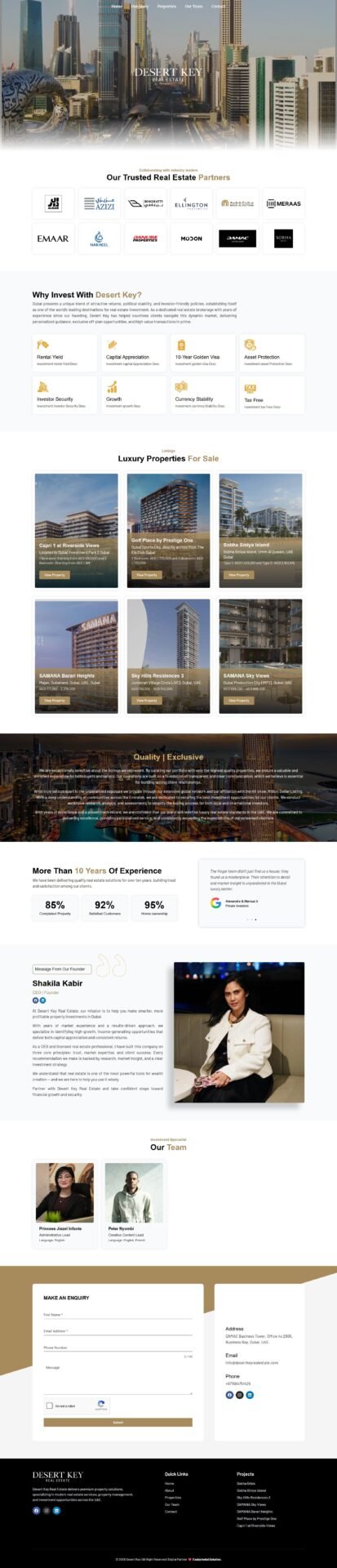 Home Desert Key Real Estate Website for Abu Sayed