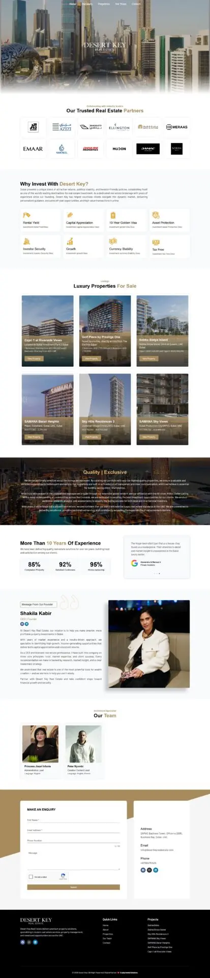 Home Desert Key Real Estate Website for Abu Sayed
