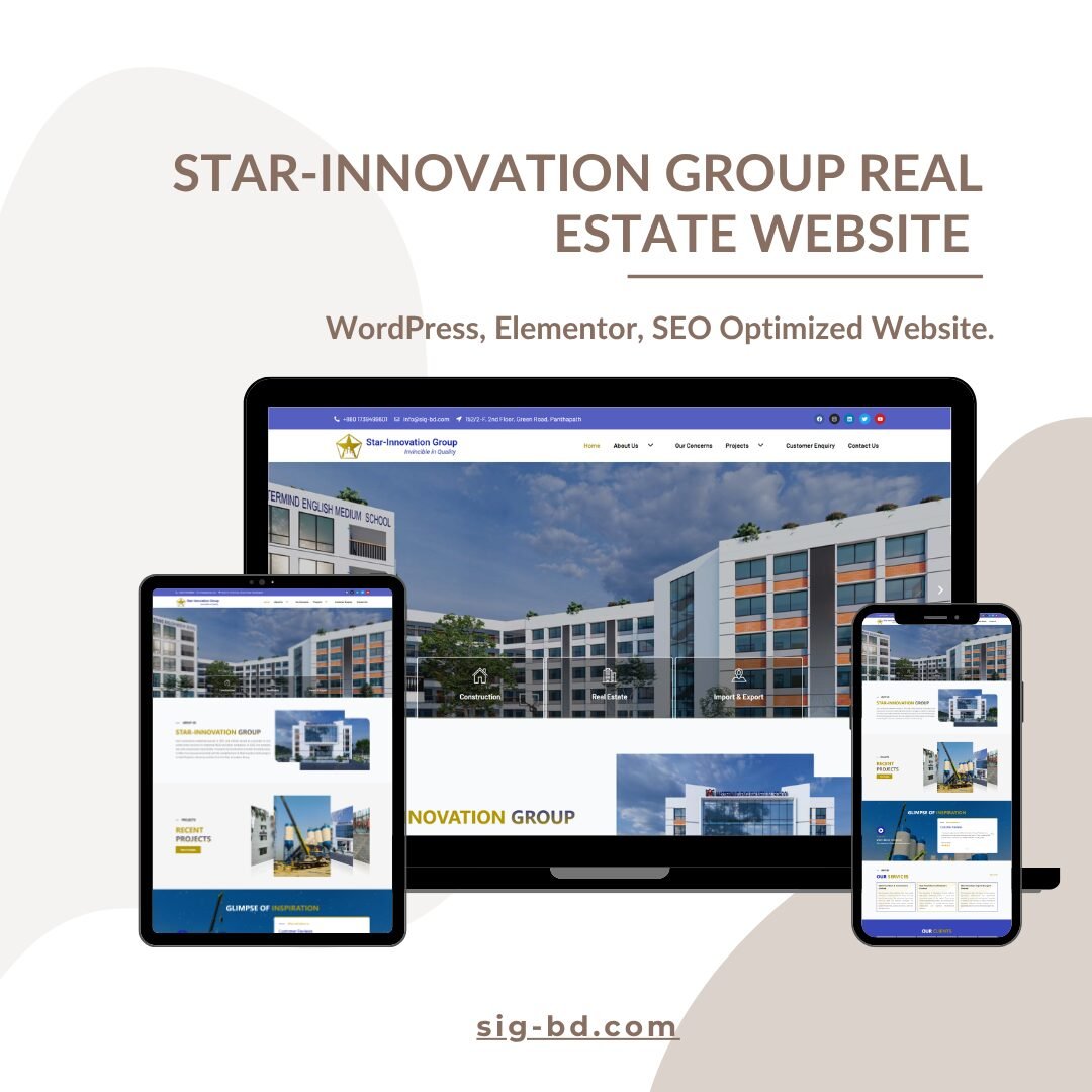 Star-innovation Group Real Estate Website for Abu Sayed