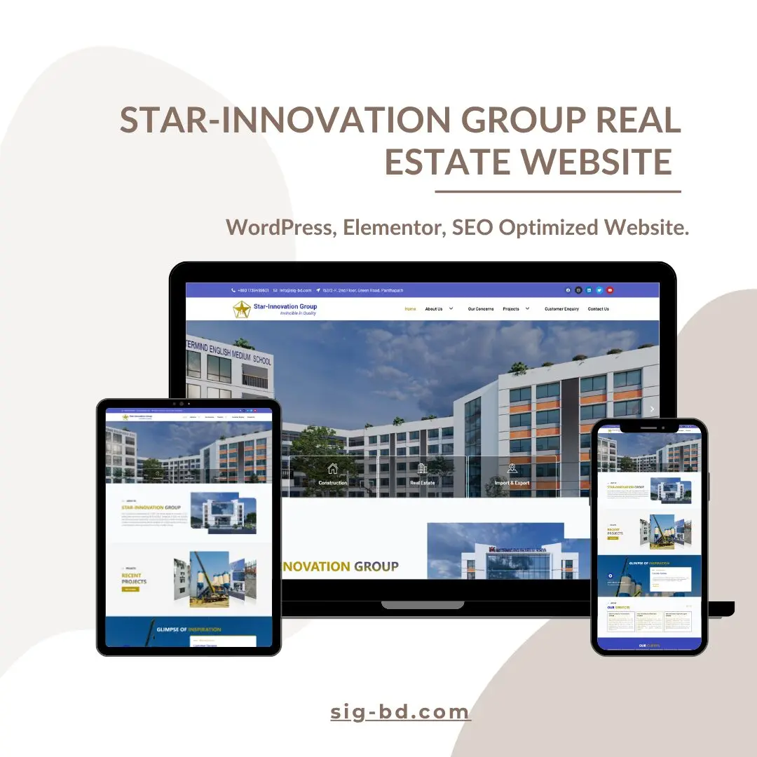 Star-innovation Group Real Estate Website for Abu Sayed